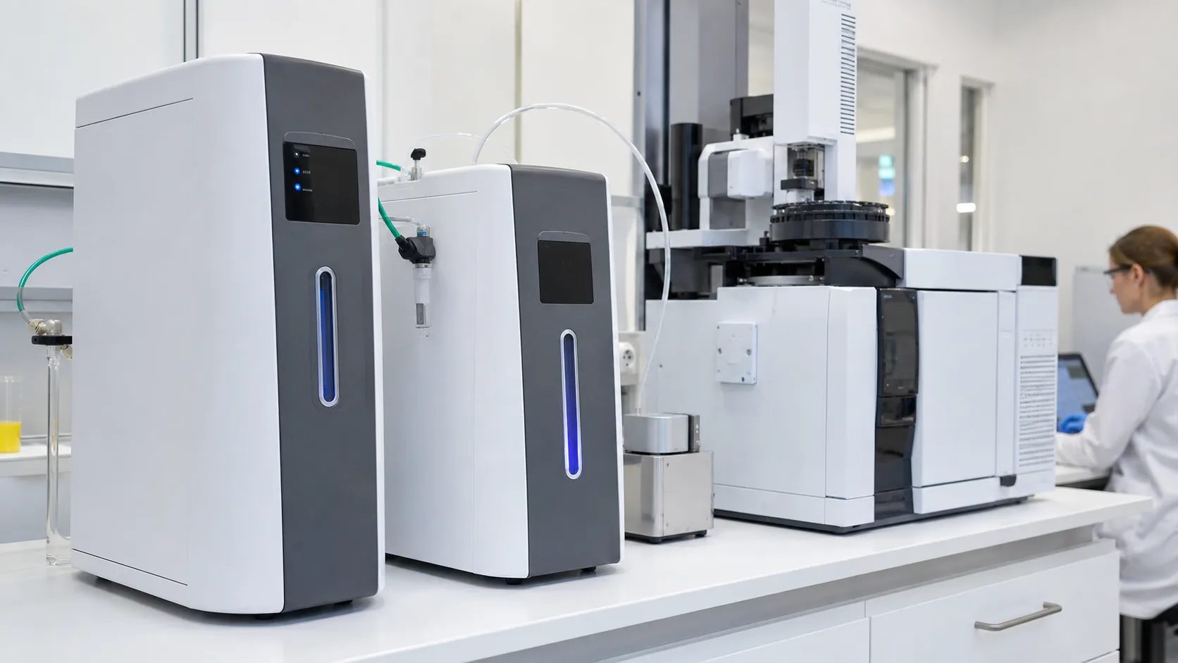Peristaltisk pump (slangpump) för kontaminationsfri dosering i laboratoriet